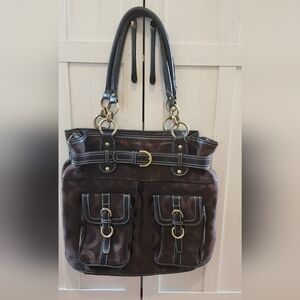 Vintage Coach Elegant Brown Designer Handbag